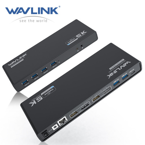 Wavlink Type-C Dual 4K Universal Docking Station Ultra 5k@60Hz 65/100Watt Power Delivery Charging For Laptop Windows Mac OS