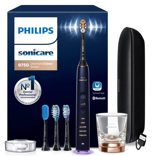 DiamondClean 9750 Electric Toothbrush, 4 Brush Heads