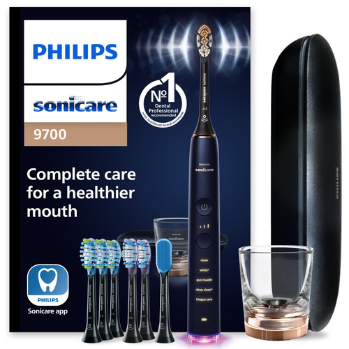 DiamondClean 9700 Electric Toothbrush, 7 Brush Heads,