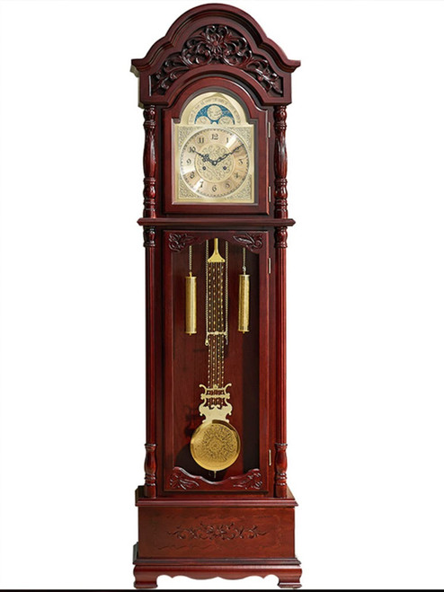 Grandfather Alarm Solid Wood Classical Vertical Clock, Chinese Style Floor, European Living Room Pendulum