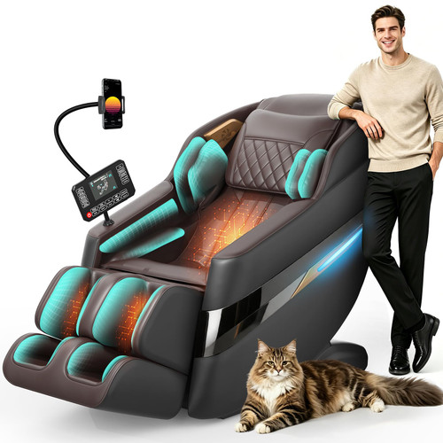 FURNIMAT 3D Massage Chair Full Body SL-Track, Body Scan, Shiatsu Recliner