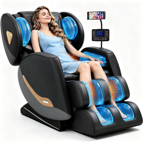 Massage Chair Full Body, Zero Gravity Massage Chair with 10 Fix Rollers, Massage Chairs Recliner with Heating
