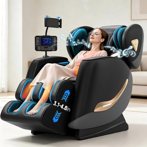 Full Body Massage Chair, 10-Point Deep Tissue Kneading Recliner with 165° Zero Gravity, 14 Airbags