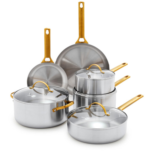 Stainless Steel Tri-Ply Reserve 10 Piece Cookware Pots and Pans Set