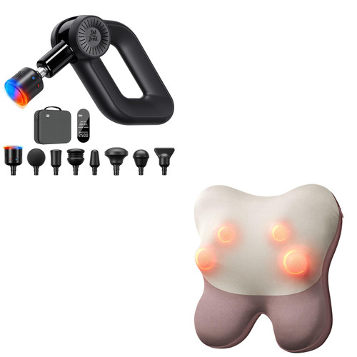 BOB AND BRAD EZBack Corded Neck Massager and D6 Pro Max+ Massage Gun