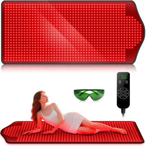 Red Light Therapy Mat for Body, 73"x 32" Blanket Red Near Infrared 660nm 850nm Pad