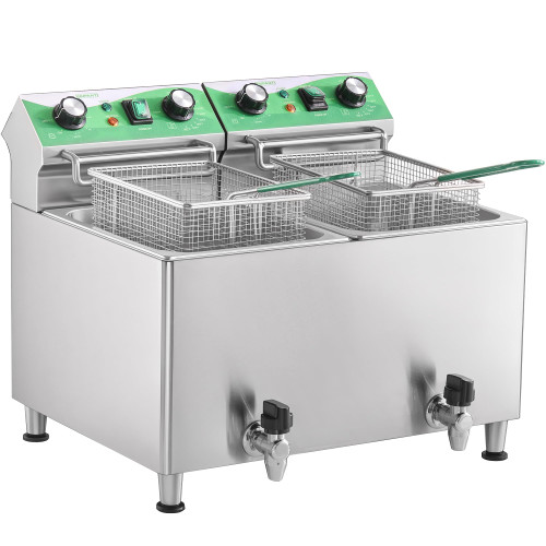 Commercial Deep Fryer with Oil Filtration and Timer Electric Deep Fryer