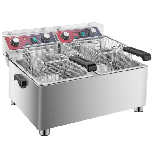 Commercial Double Deep Fryer With 2 Basket large deep fryer