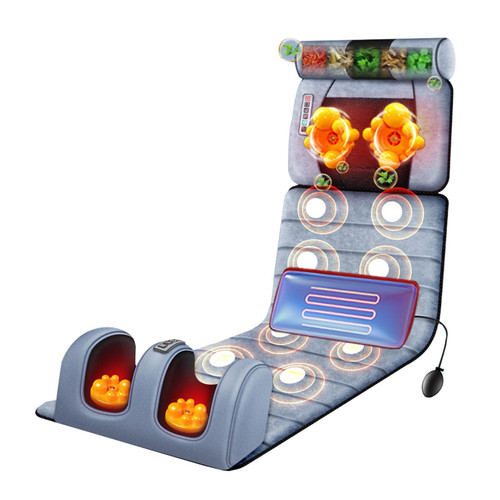 Full Body Massage Mat with 10 Vibrating Nodes, 9 Massage Modes for Neck & Back Relief