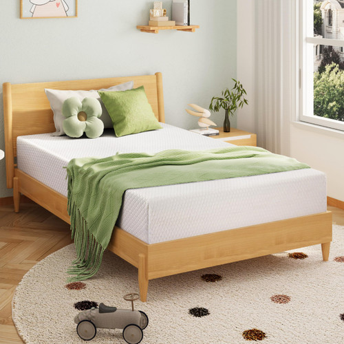EGOHOME 8 Inch Twin Mattress, Memory Foam Mattress with Cooling Green Tea Gel, Relieve Pressure with Medium Firm Support