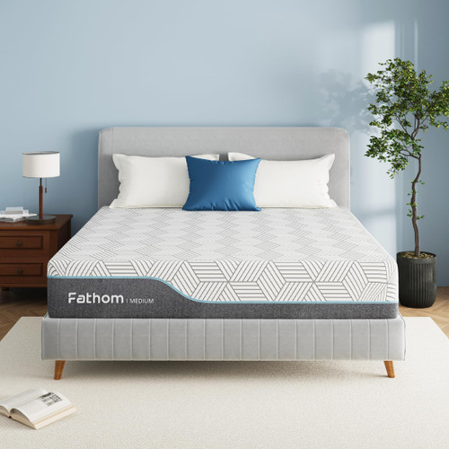 FATHOM Medium Queen Mattress 12 Inch Memory Foam Mattress Queen Size Bed in a Box for Back Pain Relief