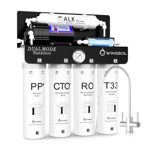 Water Filter, Mineral Alkaline UV 0 TDS Tankless RO System