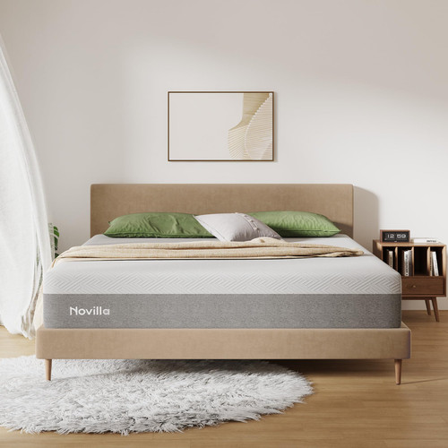 Novilla Bliss King Size Mattress, 12 Inch Gel Memory Foam King Mattress Cool Night Sleep & Pressure Relief,