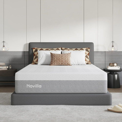 Novilla Bliss Mattress Queen Size, 14 Inch Gel Queen Memory Foam Mattress Cooling Comfort & Pressure Relieving