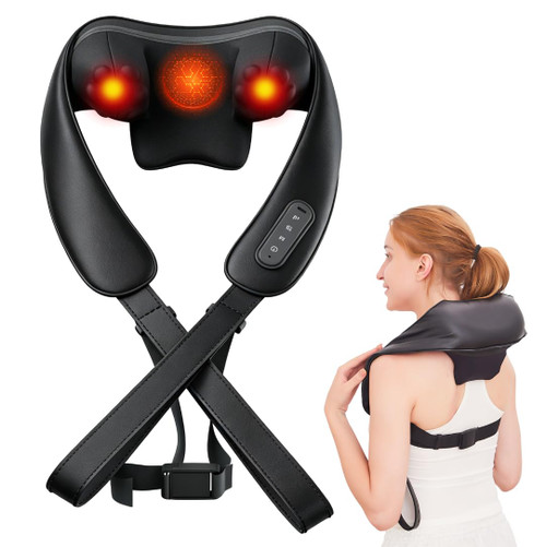 ETBOBDE Neck Massager with Heat Cordless for Pain Relief Deep Tissue