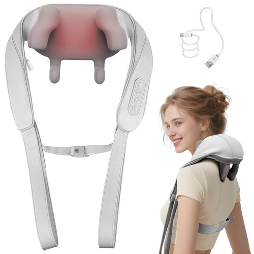 AXTEDRPOWE Neck Massager for Pain Relief Deep Tissue with Heat, Brushless