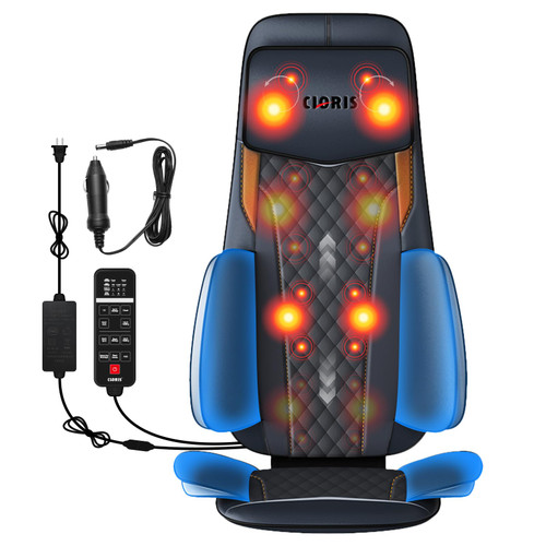 CLORIS Neck Back Massager with Heat, Massage Chair Pad for Body Relaxation