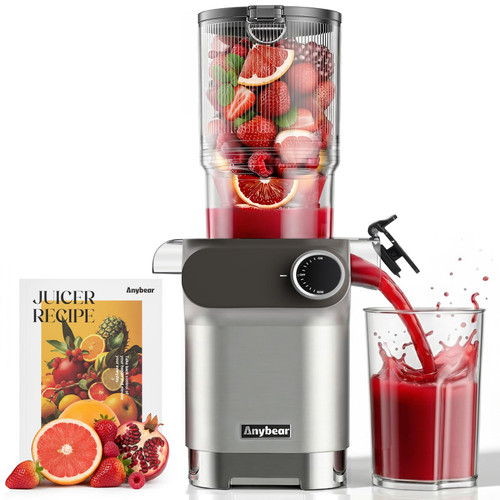 Anybear 200W Cold Press Juicer, 4.3" Whole Fruit Chute, Juice Recipes