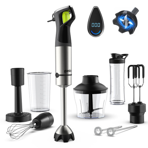 Ganiza Immersion Blender Handheld, Max 1200W Hand Blenders Immersion 9-in-1