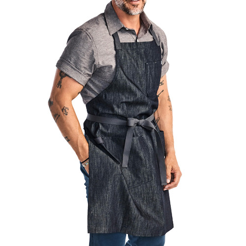 hedley & bennett Essential Chef Apron, Bib & Pockets, Jack Navy