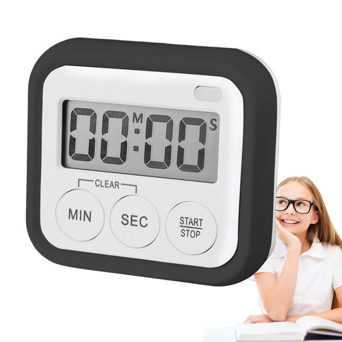 Kitchen Timer Magnetic Loud Alarm, Big Digits, Magnetic Backing Stand