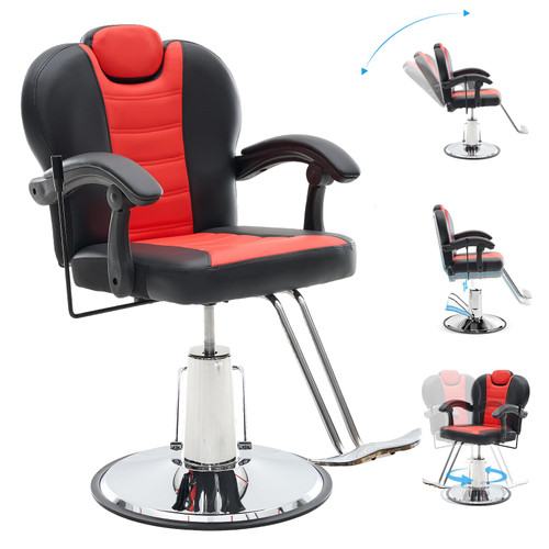 Tatub 90°- 135° Reclining Barber Chair, Salon Chair for Hair Stylist