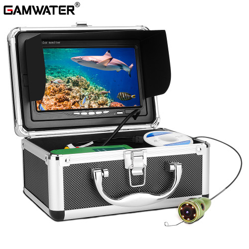 GAMWATER Underwater Fishing Video Camera Kit 1000tvl 6W IR / White LED with 7Inch Color Monitor 10M 15M 20M 30M 