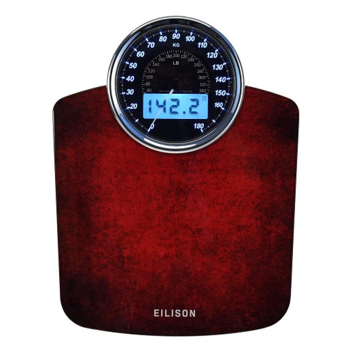 EILISON 2-in-1 Digital & Analog Bathroom Scale, 400 lbs, Large Display
