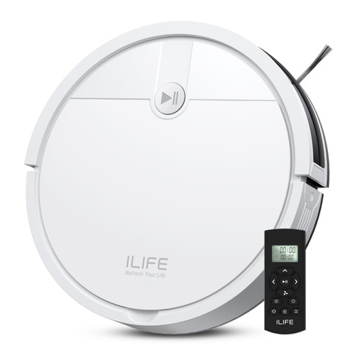 ILIFE V2 Robot Vacuum Cleaner, Tangle-Free Suction, White