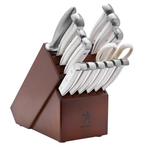 Henckels Statement 15-Pc Knife Set, Razor-Sharp, German Engineered, White