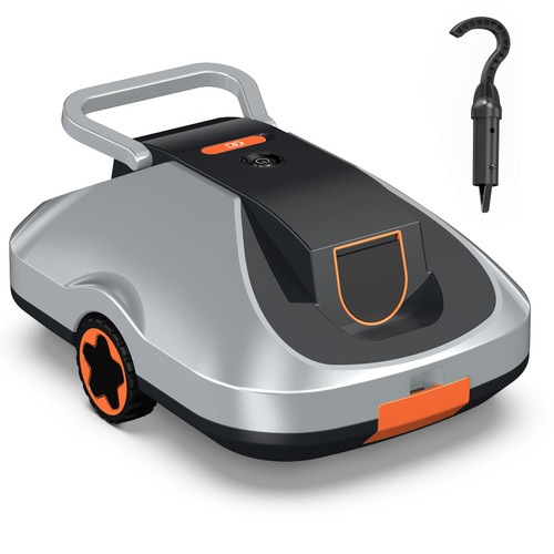 Zebary Robotic Pool Cleaner, 200-Min Cordless Pool Vacuum for Above Ground & Inground Pools up to 2500 Sq.ft, Automatic Pool Vacuum Robot for Leaves & Dirt, Powerful Suction Self-Parking (Butter)