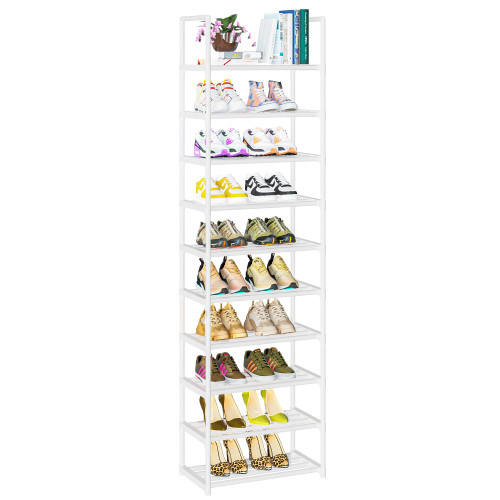 OYREL Shoe Rack, Sturdy Metal Space Saving Stackable Shoes Organizer