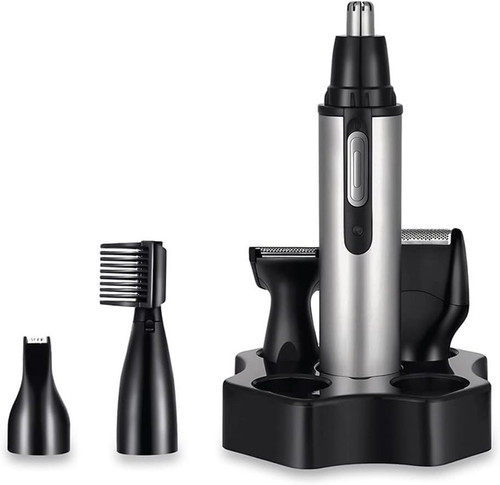 Nose Eyebrow & Facial Hair Trimmer for Men Women 5-in-1 Multifunctional Nose Hair Trimmer, Battery-Operated Trimmer withWaterproof, Dual Edge Blades for Easy Cleansing