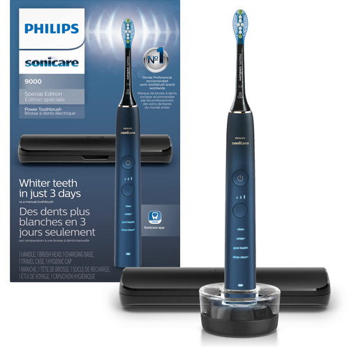 PHILIPS Sonicare DiamondClean 9000 Electric Toothbrush, 1 Brush Head, Aqua