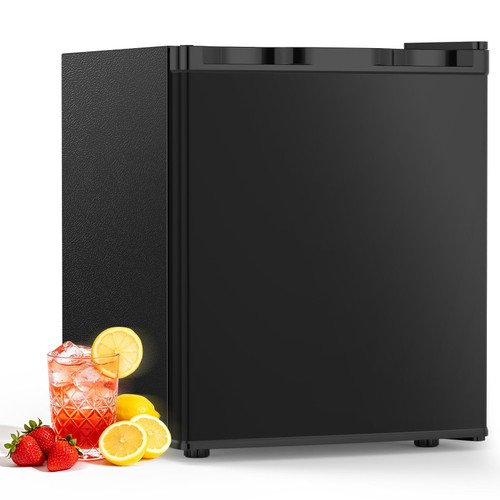Electactic 1.6 Cu.ft Mini Fridge, Compact Refrigerator, Single Reversible Door, Ultra Quiet, Energy Efficient for Office, Dorm, Bedroom, Apartment, Black