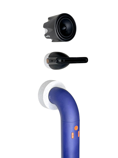 Wall Mounted Hair Dryer Holder, Magnetic Blow Dryer Mount Organizer for Dyson Supersonic R, Multiple Color Options, Salon-Tested (Blue and Orange, Dryer Holder + 4 Attachment Holders)