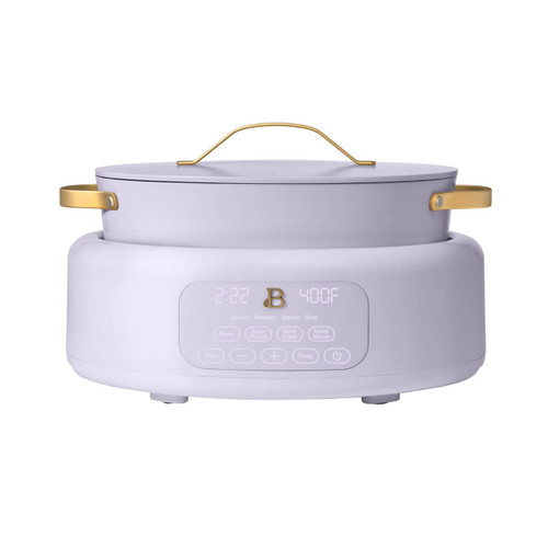 Programmable 10-in-1 Electric Multi Cooker 6 Quart Dutch Oven Style (Lavender)