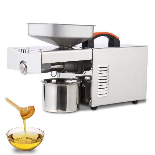 Home Cold Hot Oil Press Machine 304 Stainless Steel Automatic Seed Oil Extractor for Peanut Sesame Walnut Almond Rapeseed Oil Making