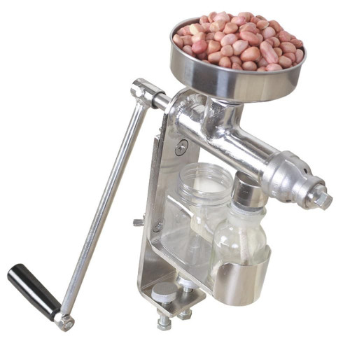 Manual Oil Press Machine Small Size Nut Oil Extractor 304 Stainless Steel Oil Expeller Home Commercial Nuts Seeds Oil Presser For Peanut Coconut Canola Sesame Walnut Oil