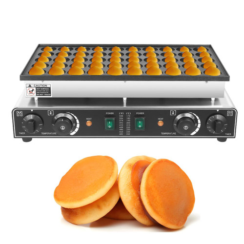 Electric Pancake Maker, Nonstick Commercial Griddle for Pancakes, Crepes, Poffertjes, Muffins, Dutch Pancakes - Ideal for Breakfast and Snacks