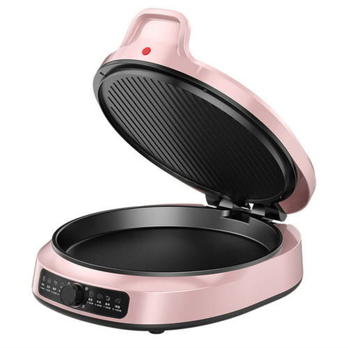 GRSJKRI 110V/1600W Electric Baking Pan Suspended Sided Heating Intelligent Constant Temperature Pancake Machine