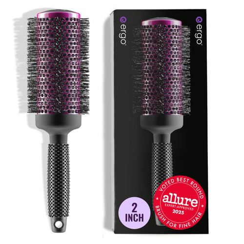 ERGO Super Gentle Round Brush for Blow Out - Salon Quality Hair Styling for Women - Roller for Wet and Dry Hair - Volumizing Care Blowout - ERG53: 2"