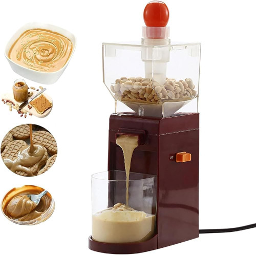 Upgraded Electric Peanut Butter Maker: Compact Design with Anti-Slip Base, 500ml Large Capacity & 120W High-Power Motor – Stirring Hook Technology & Detachable Parts for Peanuts, Cashews & More