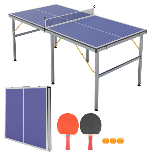 6x3ft Mid-Size Professional Portable Folding Ping Pong Table