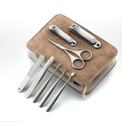DUYHBAWRS Manicure Set Pedicure Sets Nail Clipper Stainless Steel Nail Cutter Tools Nail Scissors File Eyebrow and Eyelash Trimmer Kit(E)