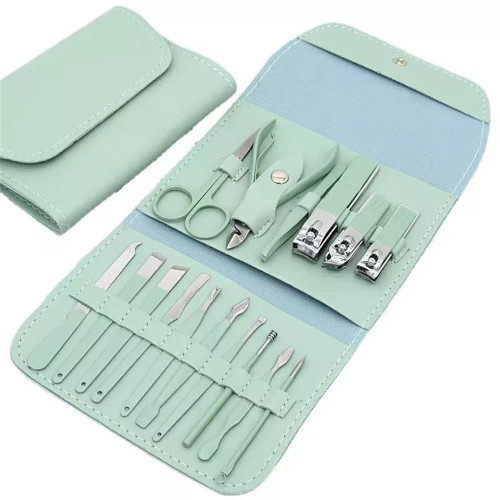 YMGSCC Sciossors Pedicure Kit Clipper Tools Nippers Trimmer Cutte Manicure set 16P Professional Nail Cutter