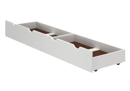 Alaterre Furniture Under Bed Storage Drawers, White, Set of 2, 37”x20”x9”