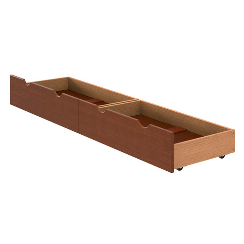 Alaterre Furniture Under Bed Storage Drawer, Chestnut, Set of 2, 37”x20”x9”
