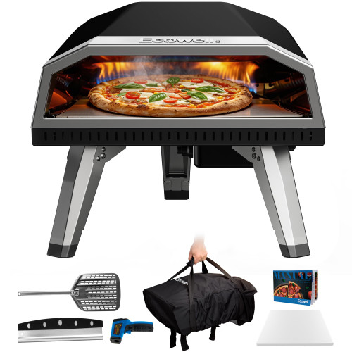 ECOWELL 12 inch Gas Pizza Oven Outdoor Propane, Portable Pizza Oven