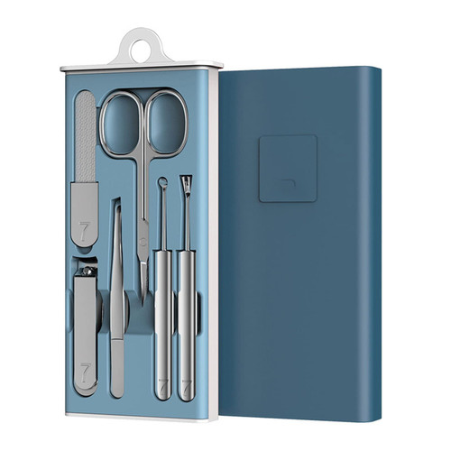 Feilx Manicure Set Professional Nail Clipper Kit- 6Pcs Manicure Set Professional Nail Cutter Stainless Steel Pedicure Sets Eyebrow Clipper File Beauty Tools (Color : A)